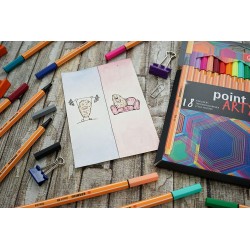 Étui de18 stylos-feutres  pointe fine 88 ARTY - Stabilo