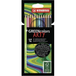 Etui 24 Crayons de couleur Greencolors ARTY - Stabilo