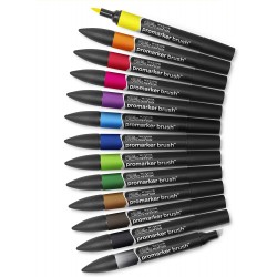 Set de 12+1 Promarker Brush Vibrant - Winsor & Newton