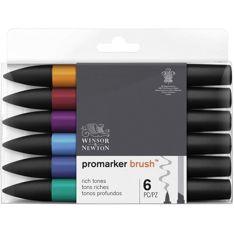 set de 6 Promarker Brush Tons riches - Winsor & Newton