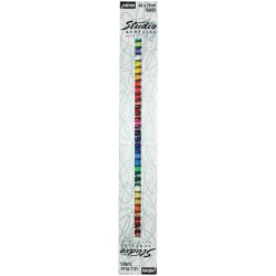 Etui de 40 Tubes Studio Acryliques de 20 ml Assortis et Pinceau - Pébéo