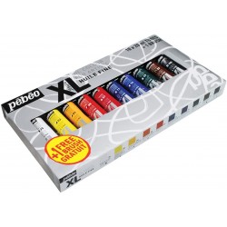 Étui de 10 Tubes Huile Fine XL de 20 ml Assortis et Pinceau - Pébéo