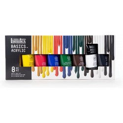 Set de 8 Tubes Acrylique Basics 75 ml - Liquitex