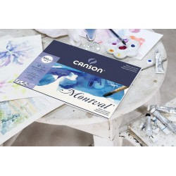 Bloc de Papier aquarelle Montval  A3 29,7 x 42 cm 12 feuilles Blanc naturel - Canson