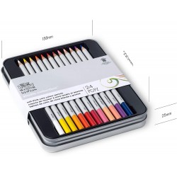 Boîte métallique Studio de 24 Crayon Couleur Boîte métallique - Winsor & Newton