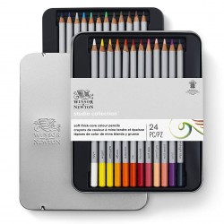 Boîte métallique Studio de 24 Crayon Couleur Boîte métallique - Winsor & Newton