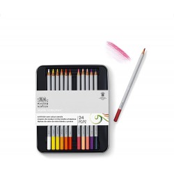 Boîte métallique Studio de 24 Crayon Couleur Boîte métallique - Winsor & Newton