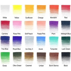 Boîte métallique Studio de 24 Crayon Couleur Boîte métallique - Winsor & Newton