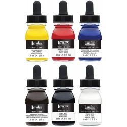 Set Essentiel 6x30ml Encre Acrylique Ink Professional - Liquitex