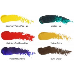 Set de 6 tubes Peinture à l'huile fine Winton 21ml - Winsor & Newton