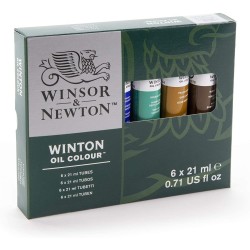 Set de 6 tubes Peinture à l'huile fine Winton 21ml - Winsor & Newton