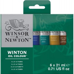 Set de 6 tubes Peinture à l'huile fine Winton 21ml - Winsor & Newton