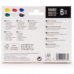 Set de 6 Acrylique Basics 22 ml - Liquitex