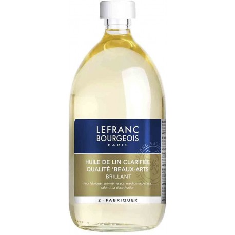 – Bouteille de Huile de lin à séchage rapide 1 litre - Lefranc & Bourgeois