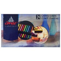 Coffret Tiroir de 24 Crayons Pastels Carrés - Conté à Paris