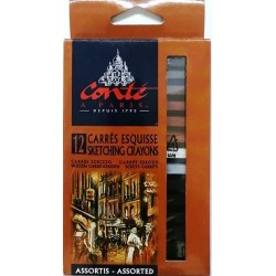 12 Pastel Carrée Assortis Paysage - Conté à Paris