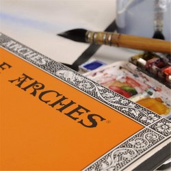 Bloc aquarelle grain fin A3 300 gr 12 pages Naturel Blanc - Arches