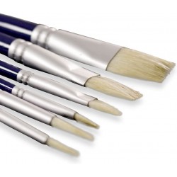 Set de 6 Pinceaux en Soie de Porc Manche Long - Lefranc & Bourgeois