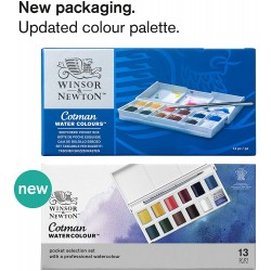 Boîte De Peinture Aquarelle En Plastique de 12 1/2 Godets "Sketcher" - Winsor & Newton