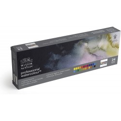 Boîte en métal Aquarelle Professional 24 demi-Godet - Winsor & Newton