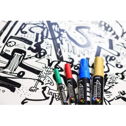 Set Duo 4ARTIST Marker 4mm Noir/Blanc - Pébéo