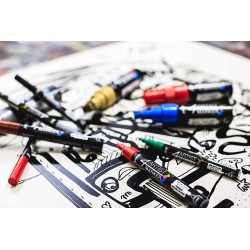 Set Duo 4ARTIST Marker 4mm Noir/Blanc - Pébéo