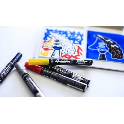 Set Duo 4ARTIST Marker 4mm Noir/Blanc - Pébéo