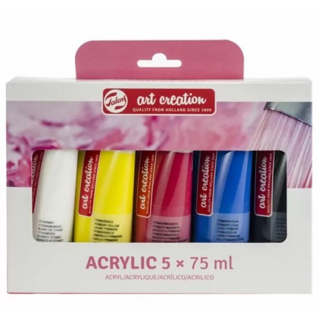 Set de 5 Tubes 75 ml Acrylique - Art création