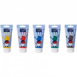 Mes premières gouaches aux doigts lavables pour enfants Couleurs Classiques- 5x80ml - Lefranc & Bourgeois