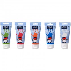Mes premières gouaches aux doigts lavables pour enfants Couleurs Funs - 5x80ml - Lefranc & Bourgeois