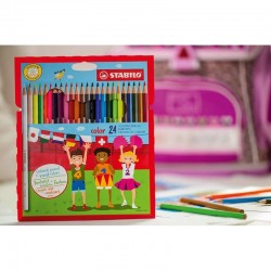 Boîte métallique Color de 24 Crayons de couleurs - Stabilo