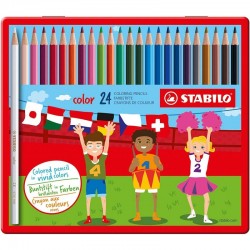 Boîte métallique Color de 24 Crayons de couleurs - Stabilo