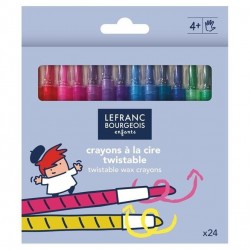 Boite de 24 crayons à la cire twistable - Lefranc Bourgeois