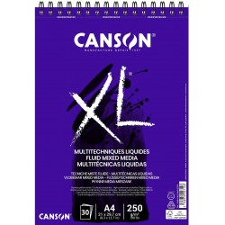 Bloc XL Fluid Mixed Media 30 feuilles 250g/m²  A4 - Canson