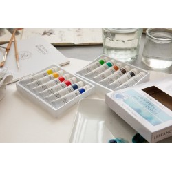 Set  de 12 Tubes Aquarelle étude 10 ml - Lefranc & Bourgeois