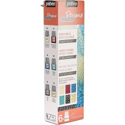 Set de 6 Flacons de 20 ml  Peinture sur verre Fantasy Prisme Couleurs Assorties - Pébéo