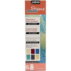 Set de 6 Flacons de 20 ml  Peinture sur verre Fantasy Prisme Couleurs Assorties - Pébéo