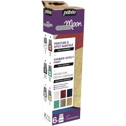 Set de 6 Flacons de 20 ml  Peinture sur verre Fantasy Moon Couleurs Assorties - Pébéo