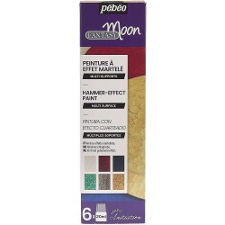 Set de 6 Flacons de 20 ml  Peinture sur verre Fantasy Moon Couleurs Assorties - Pébéo