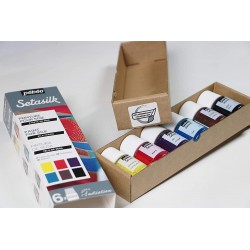 Set de 6 Flacons de 20 ml Initiation Setacolor Peinture Tissus Couleurs Assorties Clair - Pébéo