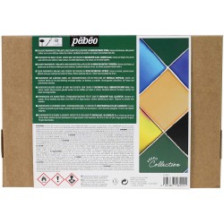 Set de 6 Flacons de 20 ml  Peinture sur verre Vitrail Couleurs Assorties - Pébéo