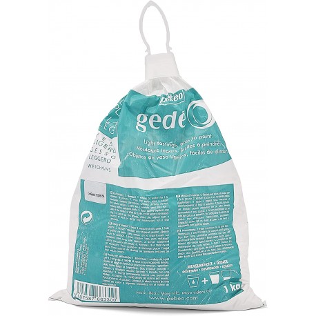 Sac de Plâtre léger Blanc 1 kg Gédéo - Pébéo