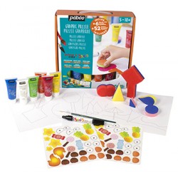 Mini coffret atelier gouache liquide "puzzle graphique"  6x20 ml - Pébéo
