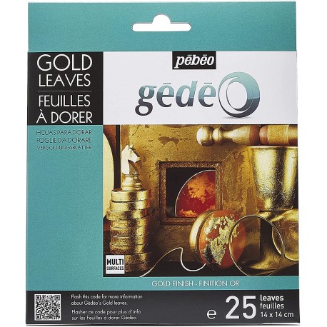 Paquet de 25 Feuilles à dorer finition Or - Pébéo