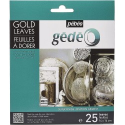 Paquet de 25 Feuilles à dorer finition Or - Pébéo