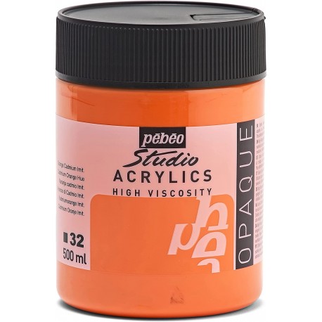 Studio Acrylique Pébéo - 500ml - Jaune Cadmium Citron Imitation 22