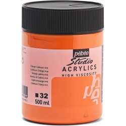 Studio Acrylique Pébéo - 500ml - Jaune Cadmium Citron Imitation 22