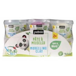 Set 6 pots découverte pâte à modeler 90g - Pébéo