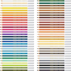 Boîte métal de 60 crayons pastel fusain + 1 taille crayon - CarbOthello - Stabilo