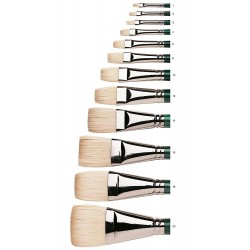 Pinceau poils de porc Winton Hog ​​- Courte Plate/brillante N°18 - Winsor & Newton